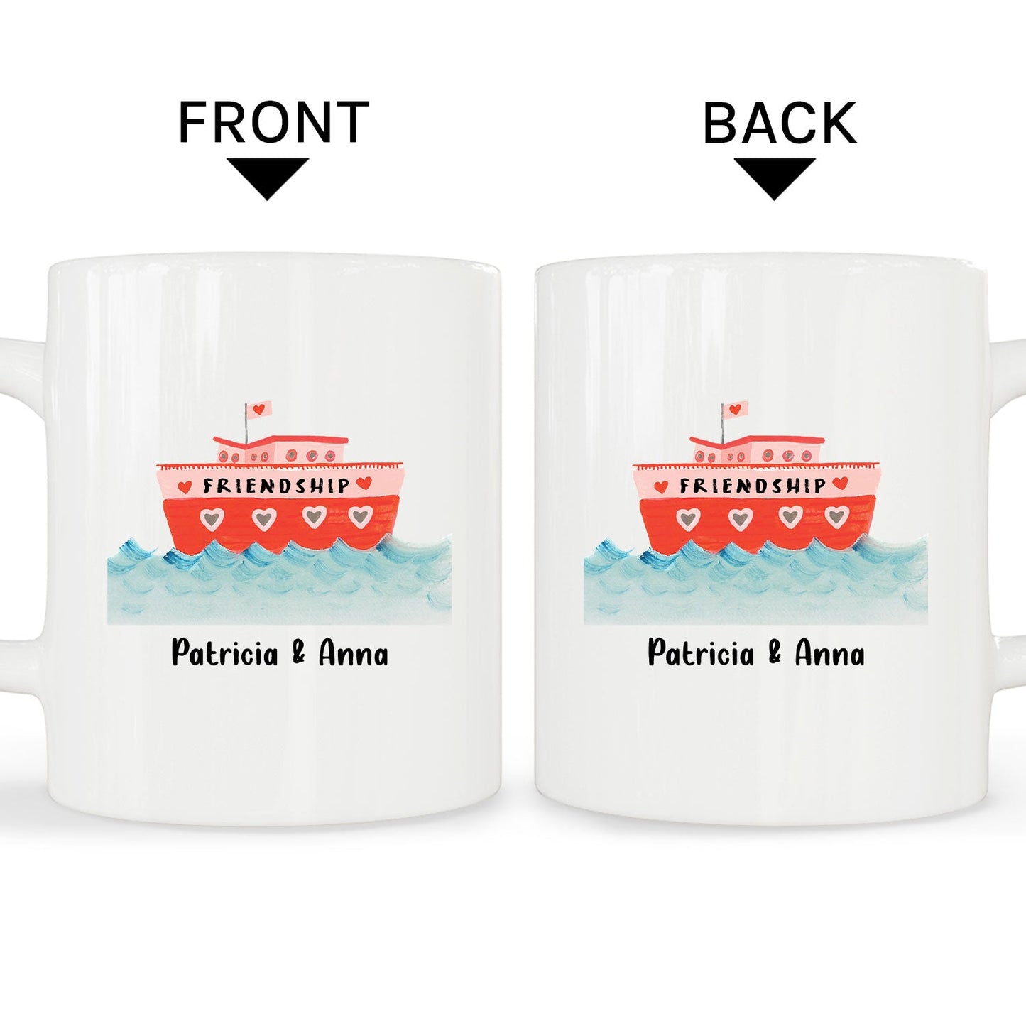 Friendship - Personalized Galentine's Day, Birthday or Christmas gift For Friends - Custom Mug - MyMindfulGifts