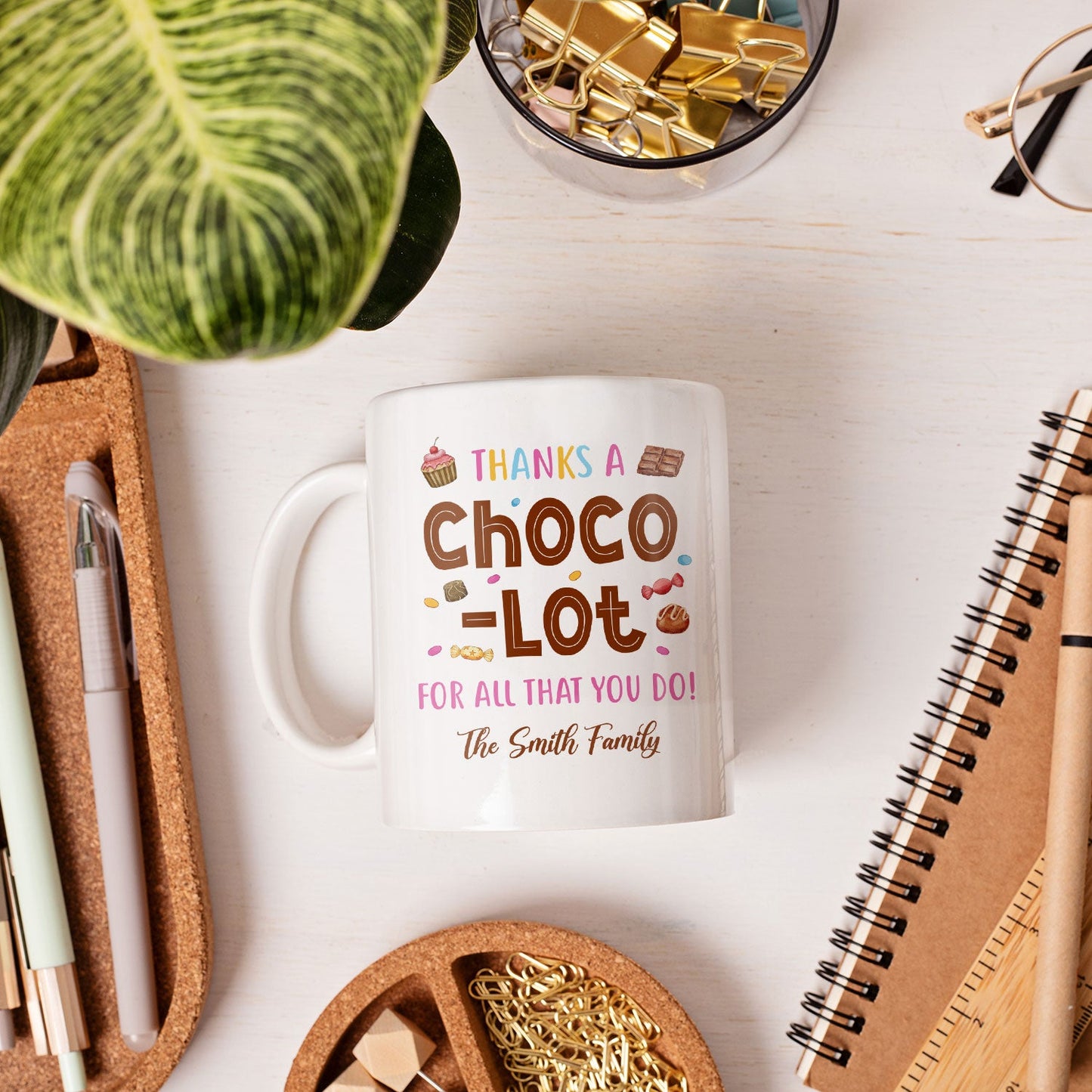 Thanks A Chocolot - Personalized Valentine's Day gift For Teacher - Custom Mug - MyMindfulGifts