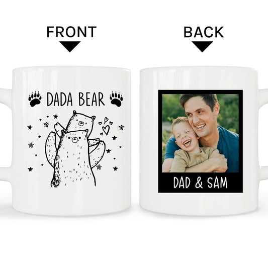 Dada Bear - Personalized Father's Day, Birthday, Valentine's Day or Christmas gift For Dad - Custom Mug - MyMindfulGifts