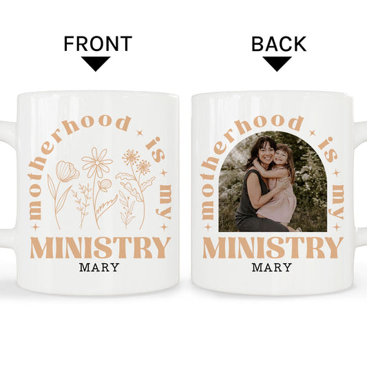 Motherhood Is My Ministry - Personalized  gift For Christan Mom - Custom Mug - MyMindfulGifts