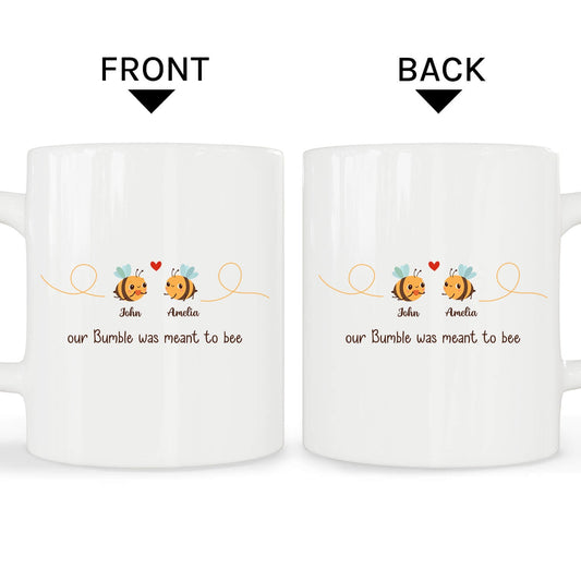 Meant To Bee - Personalized Anniversary, Valentine's Day gift for Online Dating Couple - Custom Mug - MyMindfulGifts