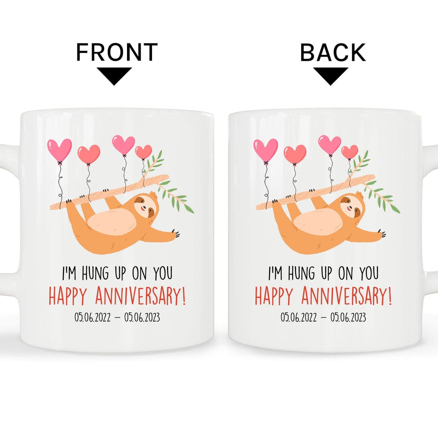 I'm Hung Up On You - Personalized Anniversary gift for Couple - Custom Mug - MyMindfulGifts