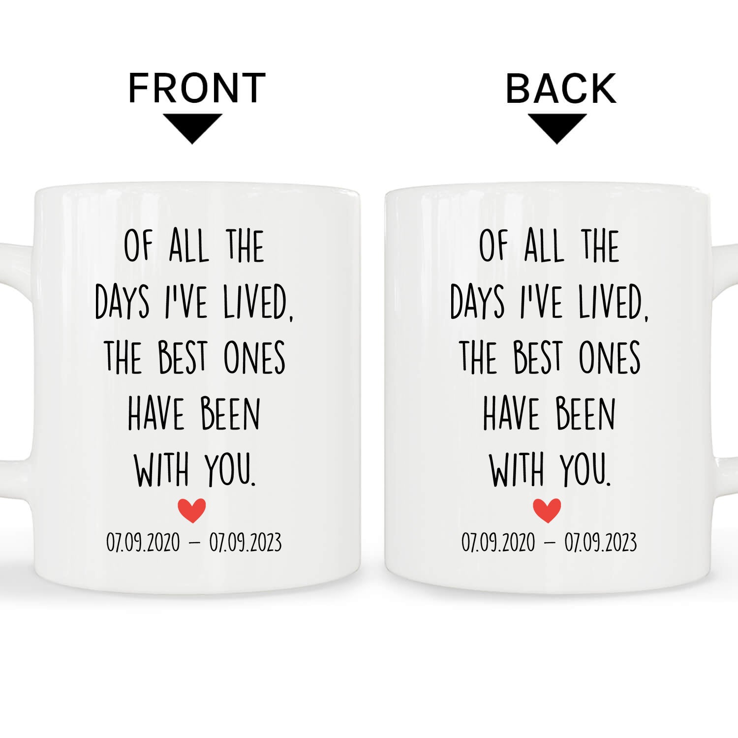 The Best Ones Have Been With You - Personalized Anniversary, Valentine's Day gift for Couple - Custom Mug - MyMindfulGifts