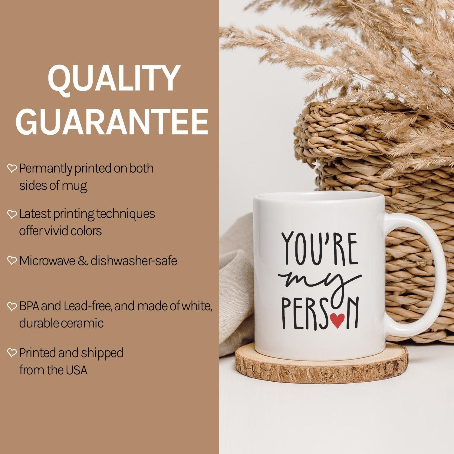 You're My Person - Personalized Anniversary or Valentine's Day gift for Husband or Wife - Custom Mug - MyMindfulGifts