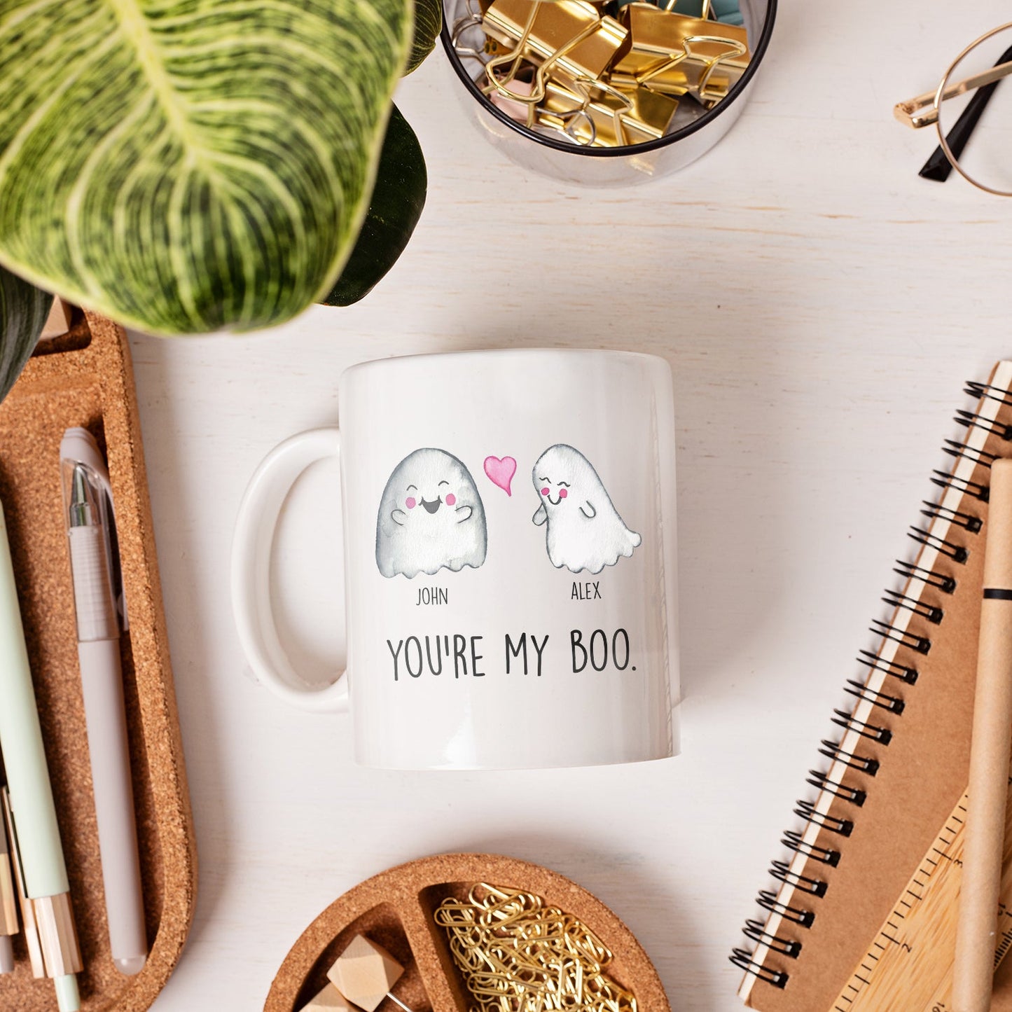 You're My Boo - Personalized Anniversary, Valentine's Day gift for Couple - Custom Mug - MyMindfulGifts