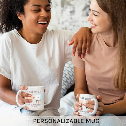 6 Years Sugar - Personalized 6 Year Anniversary gift for Husband or Wife - Custom Mug - MyMindfulGifts