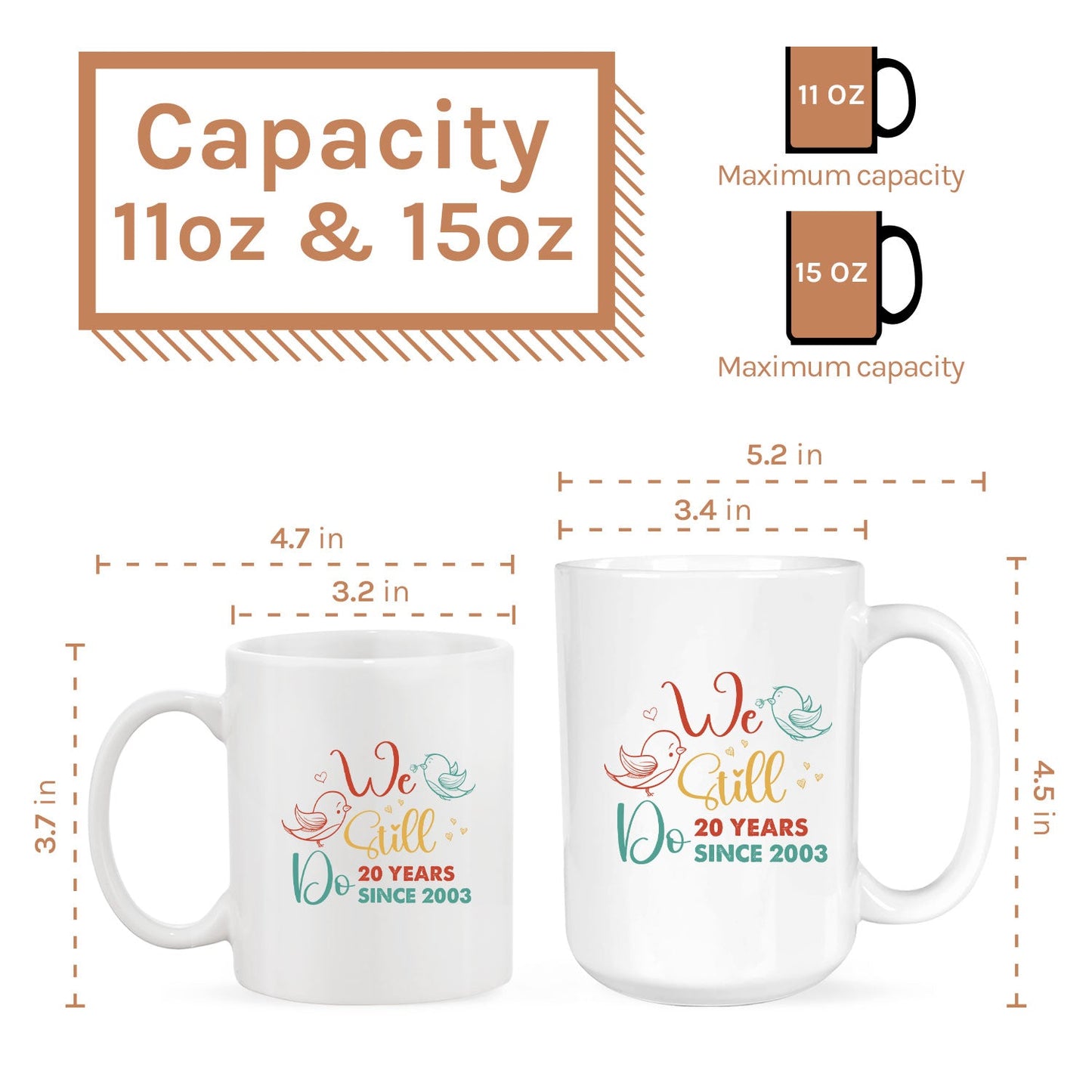 We Still Do - Personalized 15 Year Anniversary gift for Husband or Wife - Custom Mug - MyMindfulGifts