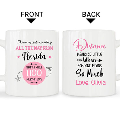 Distance Means So Little - Personalized Anniversary or Valentine's Day gift for Long Distance Boyfriend or Girlfriend - Custom Mug - MyMindfulGifts