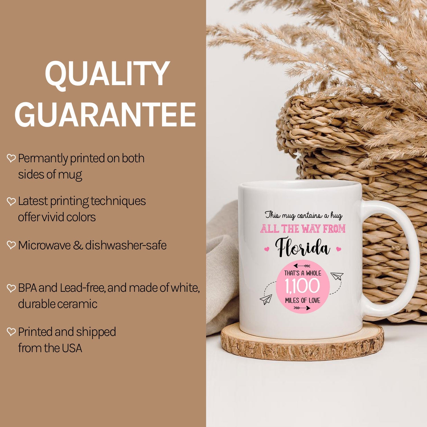 Distance Means So Little - Personalized Anniversary or Valentine's Day gift for Long Distance Boyfriend or Girlfriend - Custom Mug - MyMindfulGifts
