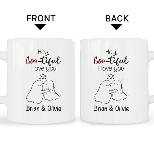 Hey Boo-tiful - Personalized Anniversary or Halloween gift for Girlfriend - Custom Mug - MyMindfulGifts