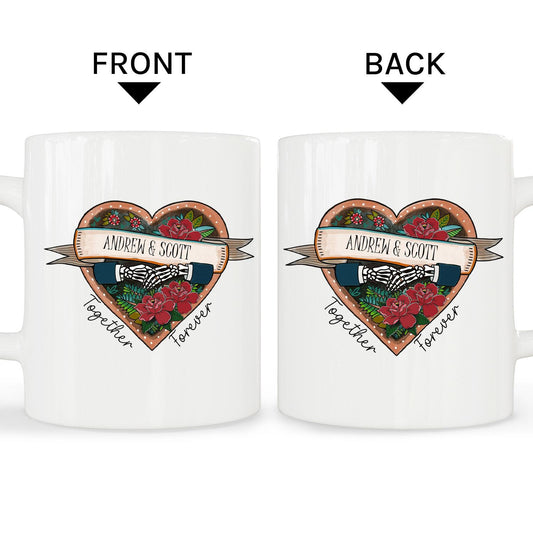 Together Forever - Personalized Anniversary or Halloween gift for Gay Couple - Custom Mug - MyMindfulGifts