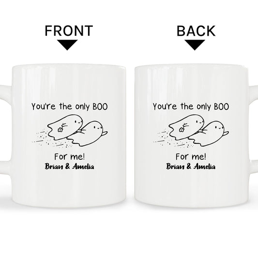 You're  The Only Boo For Me - Personalized Anniversary or Halloween gift for Boyfriend or Girlfriend - Custom Mug - MyMindfulGifts