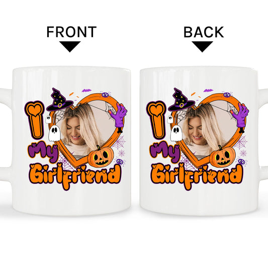 I Love My Girlfriend - Personalized Halloween gift for Boyfriend - Custom Mug - MyMindfulGifts