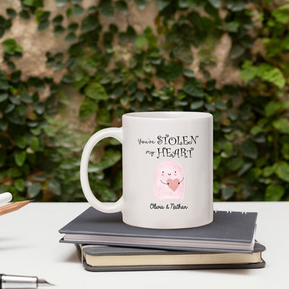 You've Stolen My Heart - Personalized Anniversary or Halloween gift for Boyfriend or Girlfriend - Custom Mug - MyMindfulGifts