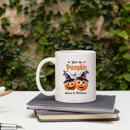 You're My Pumpkin - Personalized Anniversary or Halloween gift for Gay Couple - Custom Mug - MyMindfulGifts