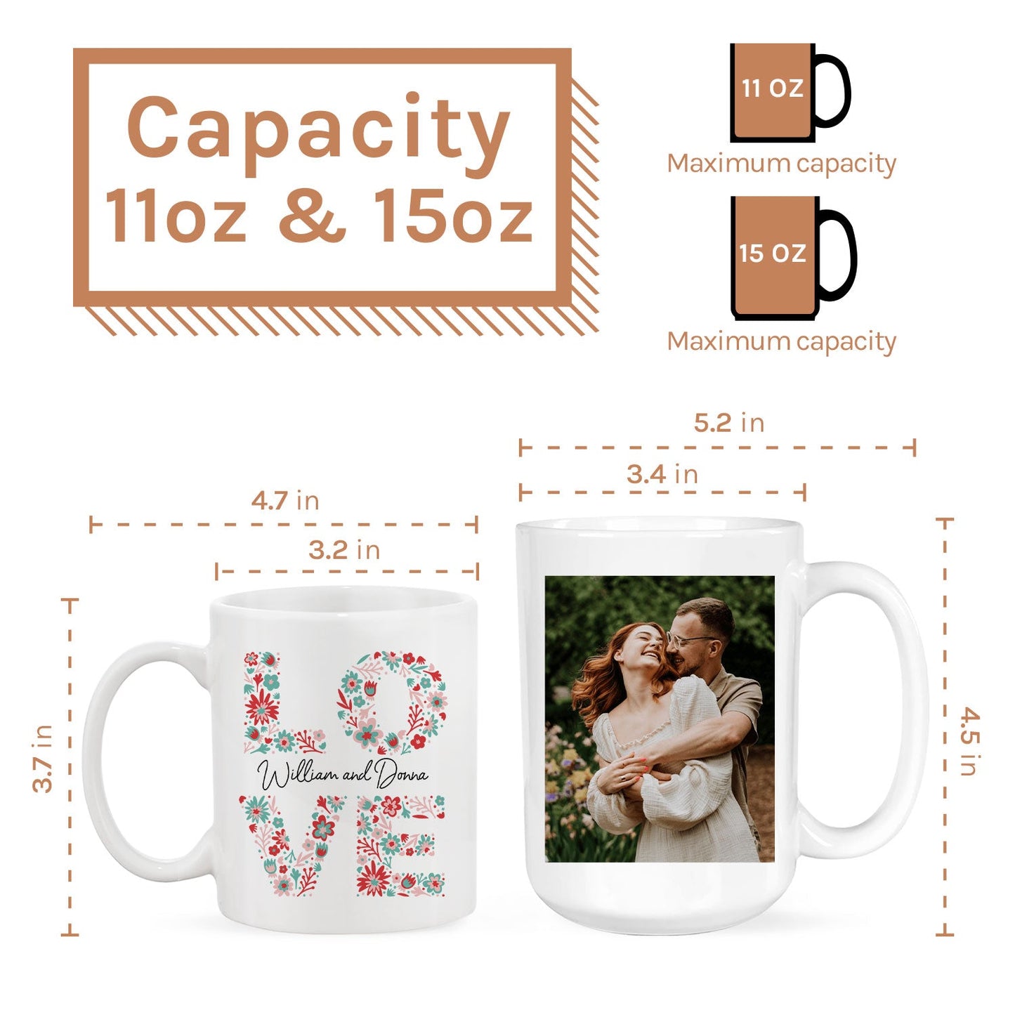 Love - Personalized Anniversary, Valentine's Day, Birthday or Christmas gift For Him or Her - Custom Mug - MyMindfulGifts