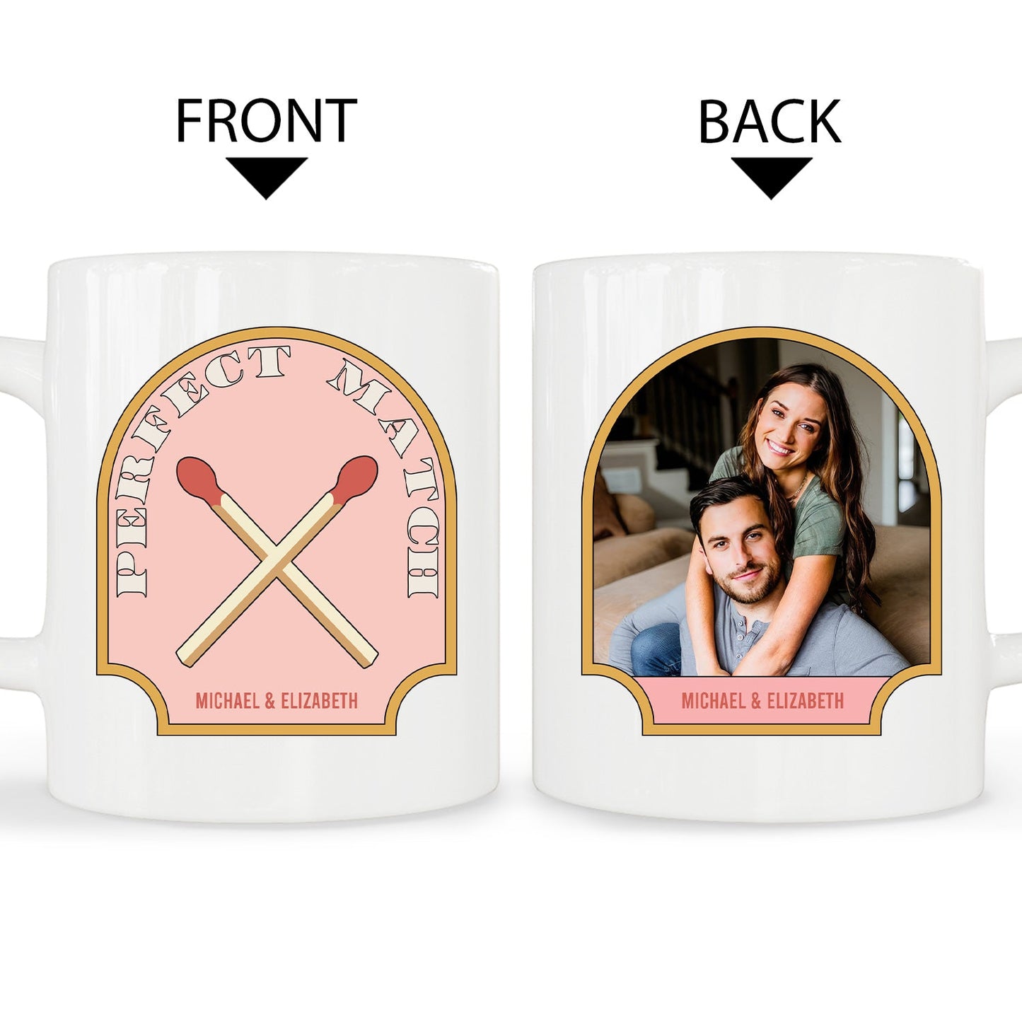 Perfect Match - Personalized Anniversary, Valentine's Day, Birthday or Christmas gift For Him or Her - Custom Mug - MyMindfulGifts