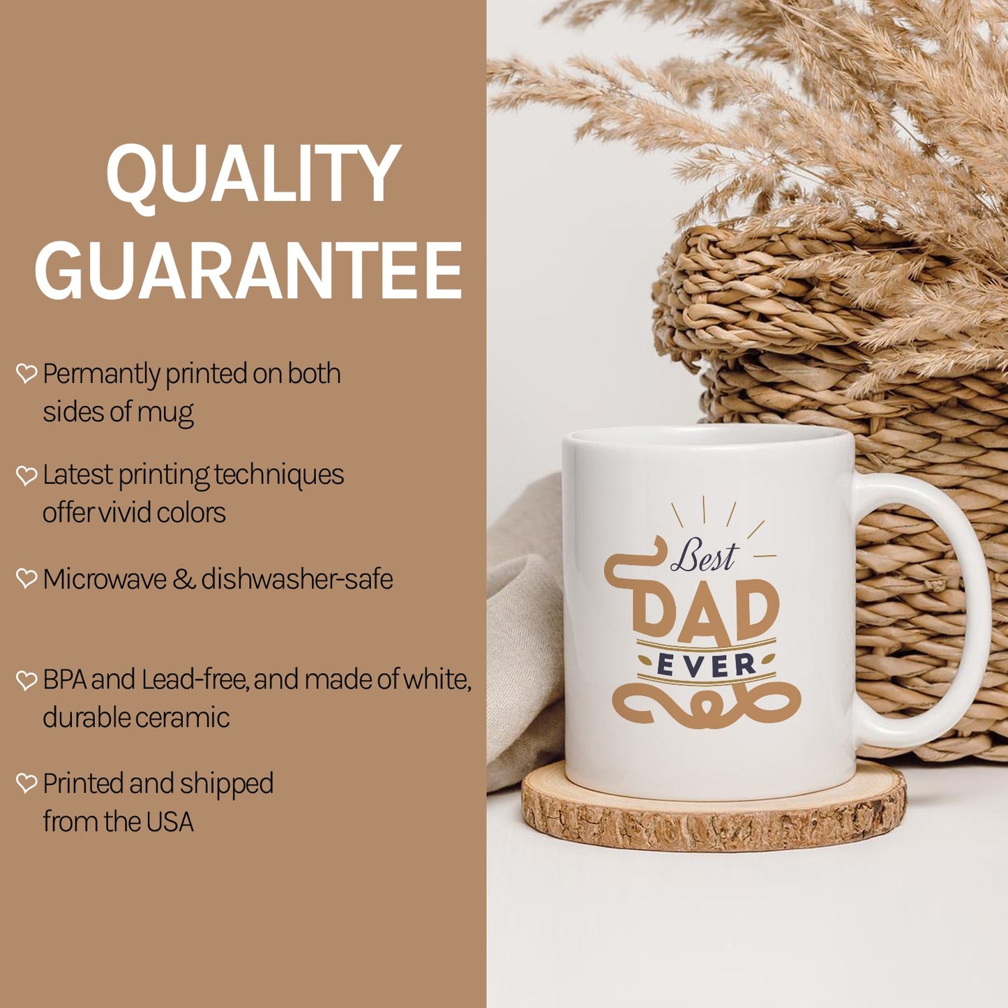 Best Dad Ever - Personalized Father's Day or Birthday gift for Dad - Custom Mug - MyMindfulGifts