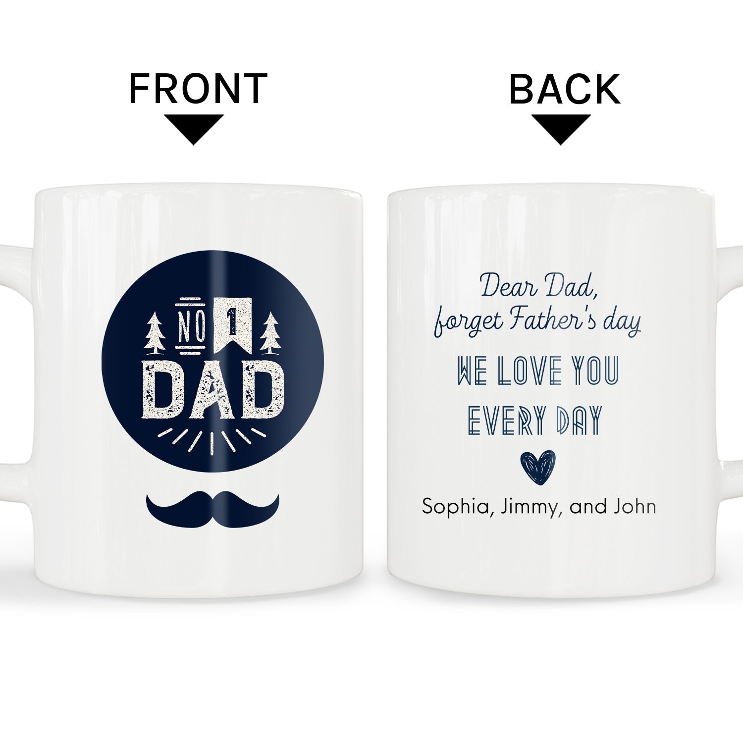 Forget Father'S Day, We Love You Every Day - Personalized Father's Day gift for Dad - Custom Mug - MyMindfulGifts