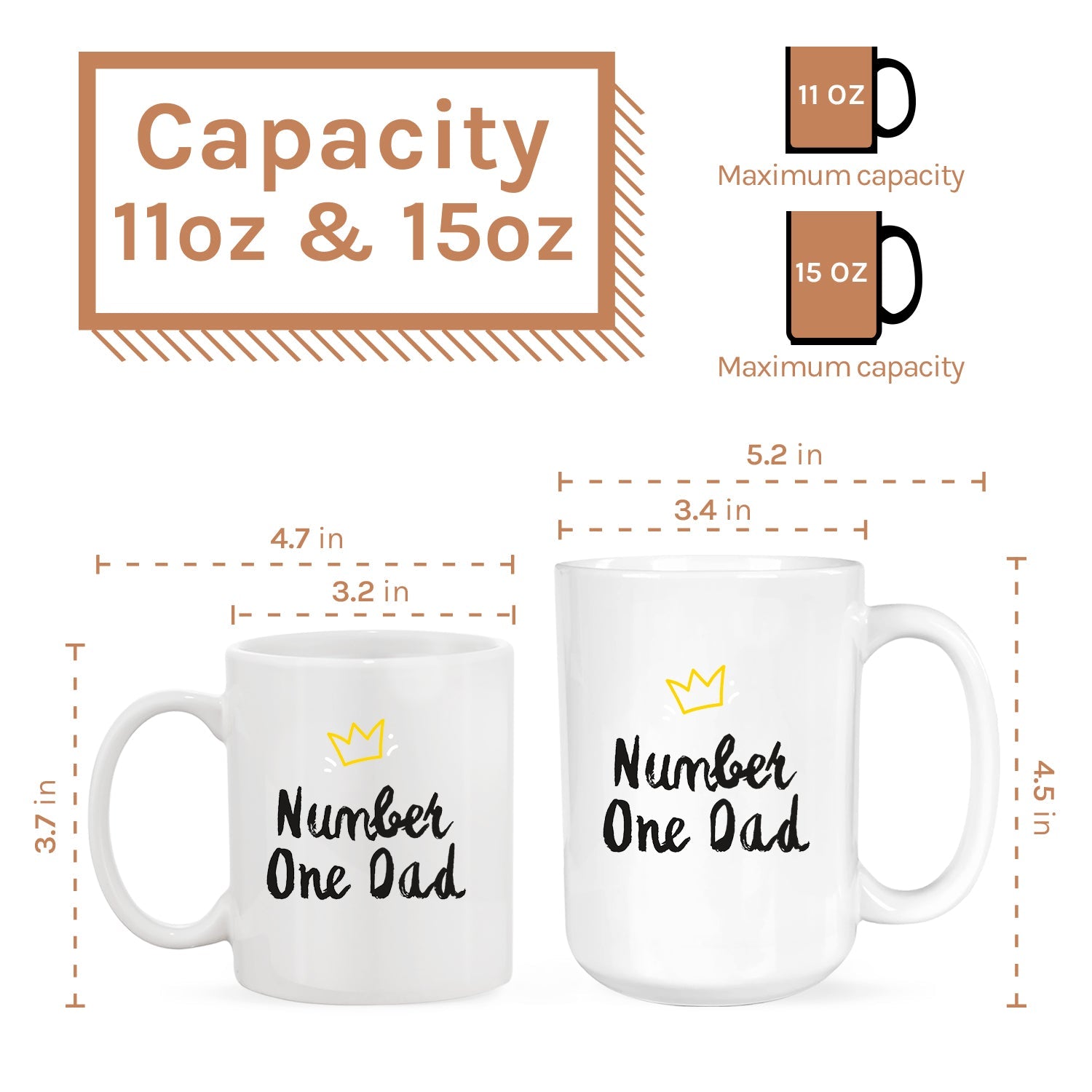 Number One Dad, Coolest Daddy - Personalized Father's Day or Birthday gift for Dad - Custom Mug - MyMindfulGifts