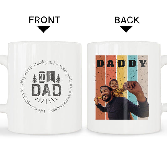 Number One Dad - Personalized Father's Day or Birthday gift for Dad - Custom Mug - MyMindfulGifts