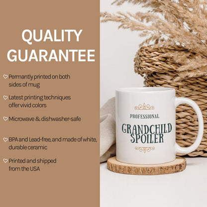 Professional Grandchild Spoiler - Personalized Father's Day or Birthday gift for Grandpa - Custom Mug - MyMindfulGifts