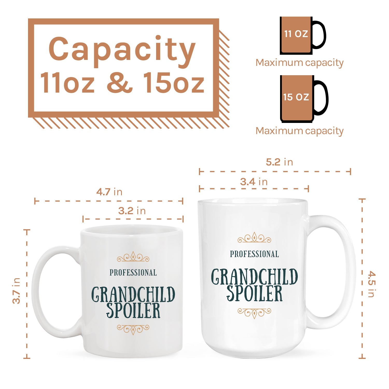 Professional Grandchild Spoiler - Personalized Father's Day or Birthday gift for Grandpa - Custom Mug - MyMindfulGifts