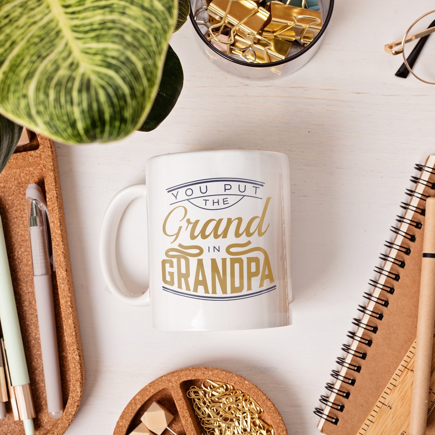 You Put The Grand In Grandpa - Personalized Father's Day or Birthday gift for Grandpa - Custom Mug - MyMindfulGifts