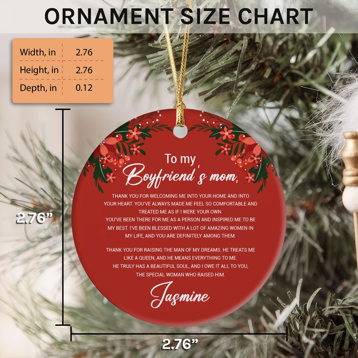 To My Boyfriend's Mom Personalized Mother's Day, Birthday or