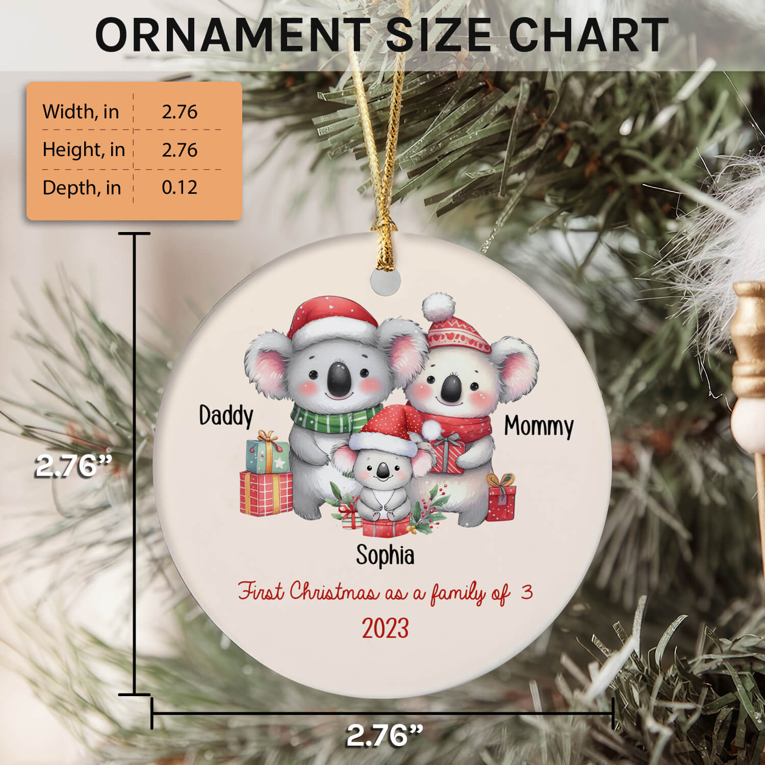 First Christmas As A Family - Personalized First Christmas gift