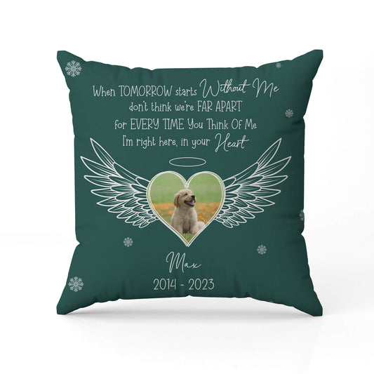 I'm Right Here In Your Heart - Personalized Christmas gift for Dog Lovers - Custom Pillow - MyMindfulGifts