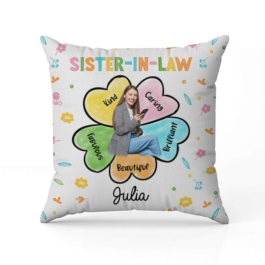 Sister-in-law - Personalized Birthday or Christmas gift For Sister In Law - Custom Pillow - MyMindfulGifts