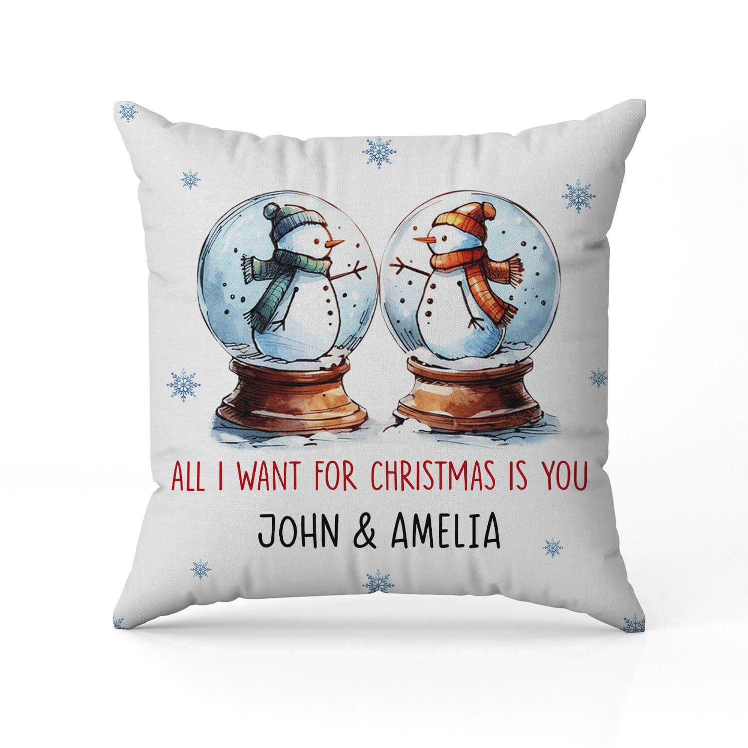 All I Want For Christmas Is You - Personalized Christmas gift For Long Distance Boyfriend or Girlfriend - Custom Pillow - MyMindfulGifts