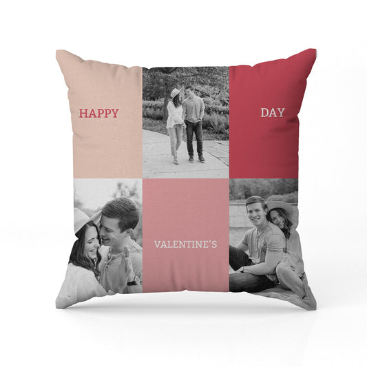Happy Valentine's Day - Personalized Valentine's Day gift For Boyfriend or Girlfriend - Custom Pillow - MyMindfulGifts