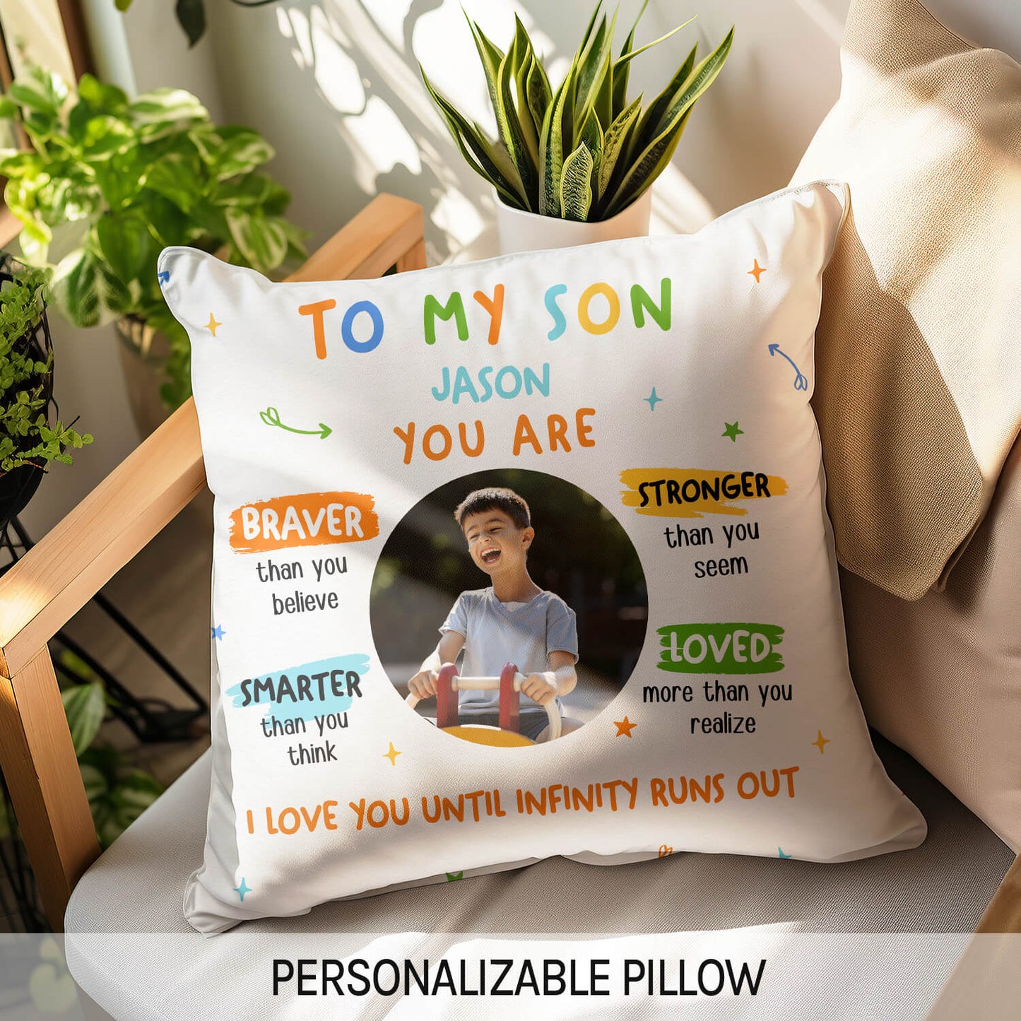 To My Son - Personalized Birthday, Valentine's Day or Christmas gift For Son - Custom Pillow - MyMindfulGifts