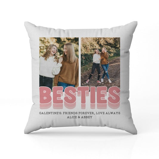Besties - Personalized Galentine's Day gift For Friends - Custom Pillow - MyMindfulGifts