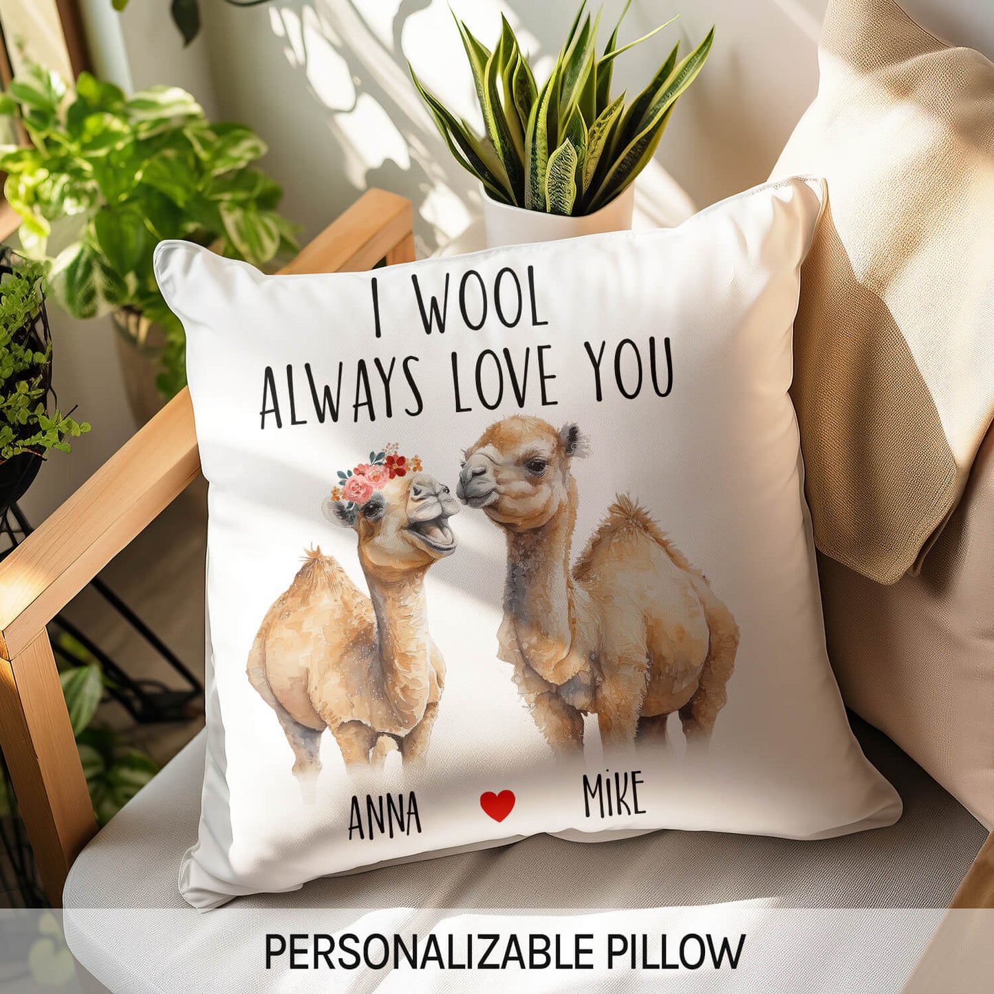 I Wool Always Love You - Personalized Anniversary or Valentine's Day gift for Boyfriend or Girlfriend - Custom Pillow - MyMindfulGifts