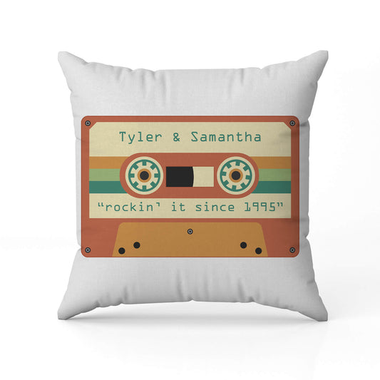 Rockin' it since - Personalized Anniversary gift for Husband or WIfe - Custom Pillow - MyMindfulGifts