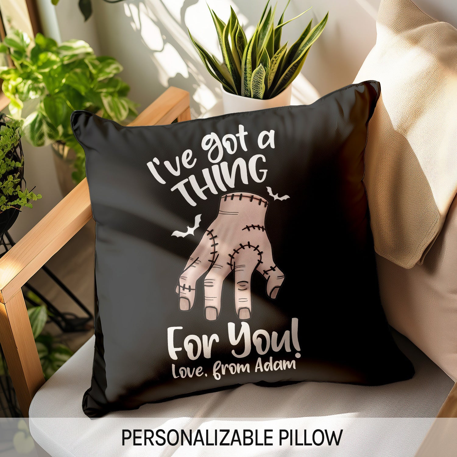 I've Got A Thing For You - Personalized Anniversary or Halloween gift for Boyfriend or Girlfriend - Custom Pillow - MyMindfulGifts