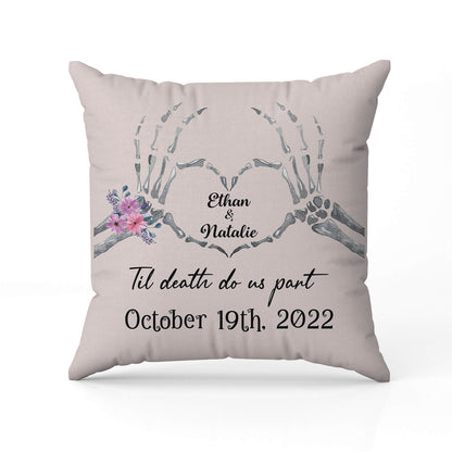 Til Death Do Us Part - Personalized Halloween gift for Him or Her - Custom Pillow - MyMindfulGifts
