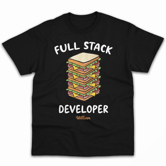 Full Stack Developer - Personalized Birthday gift for Software Engineer - Custom Tshirt - MyMindfulGifts