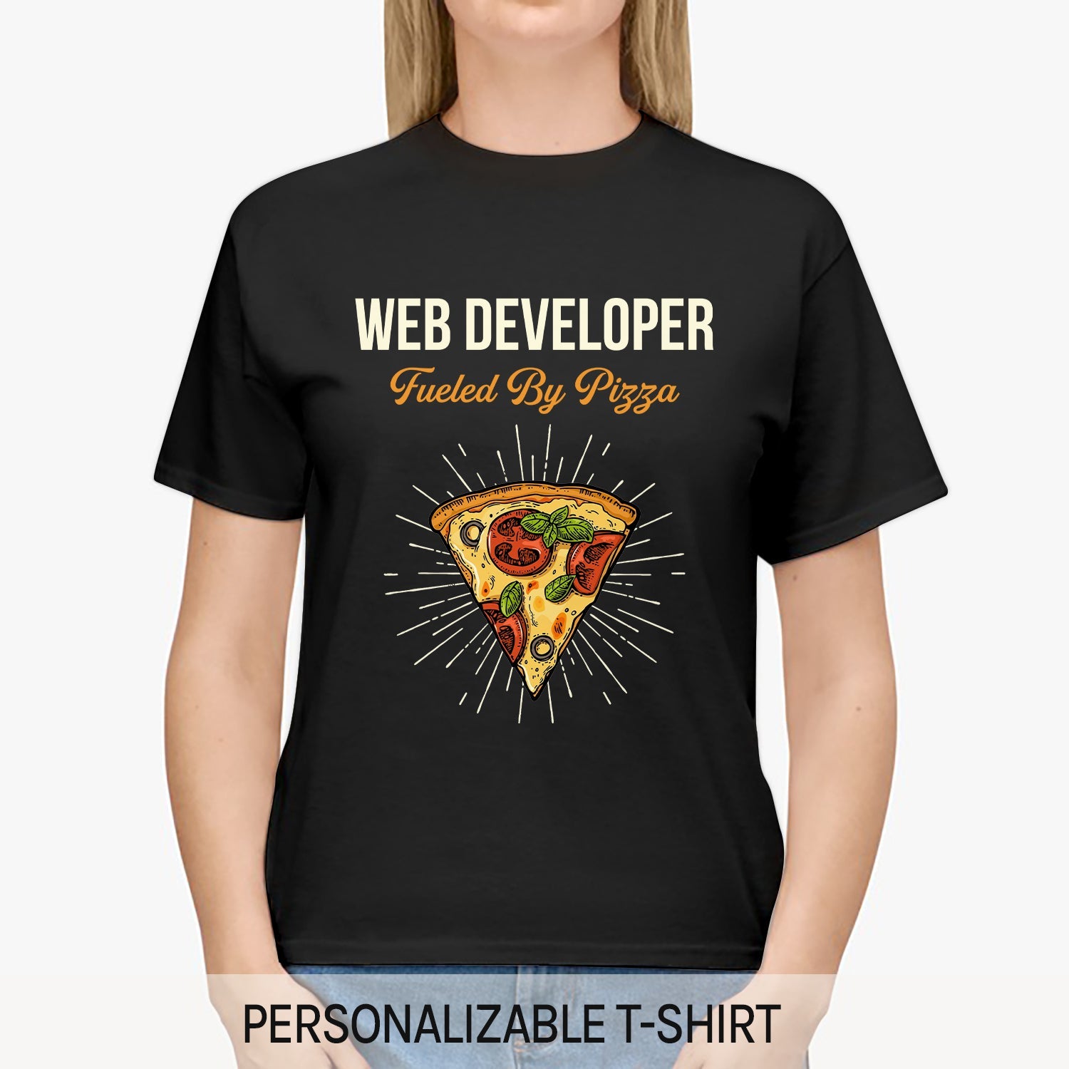 Web Developer Fueled By - Personalized Birthday gift for Software Engineer - Custom Tshirt - MyMindfulGifts