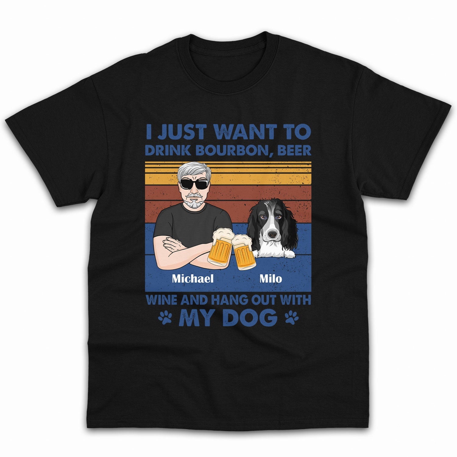 I Like Beer, My Dog And Maybe 3 People - Personalized Birthday or Christmas gift for Dog Lovers - Custom Tshirt - MyMindfulGifts