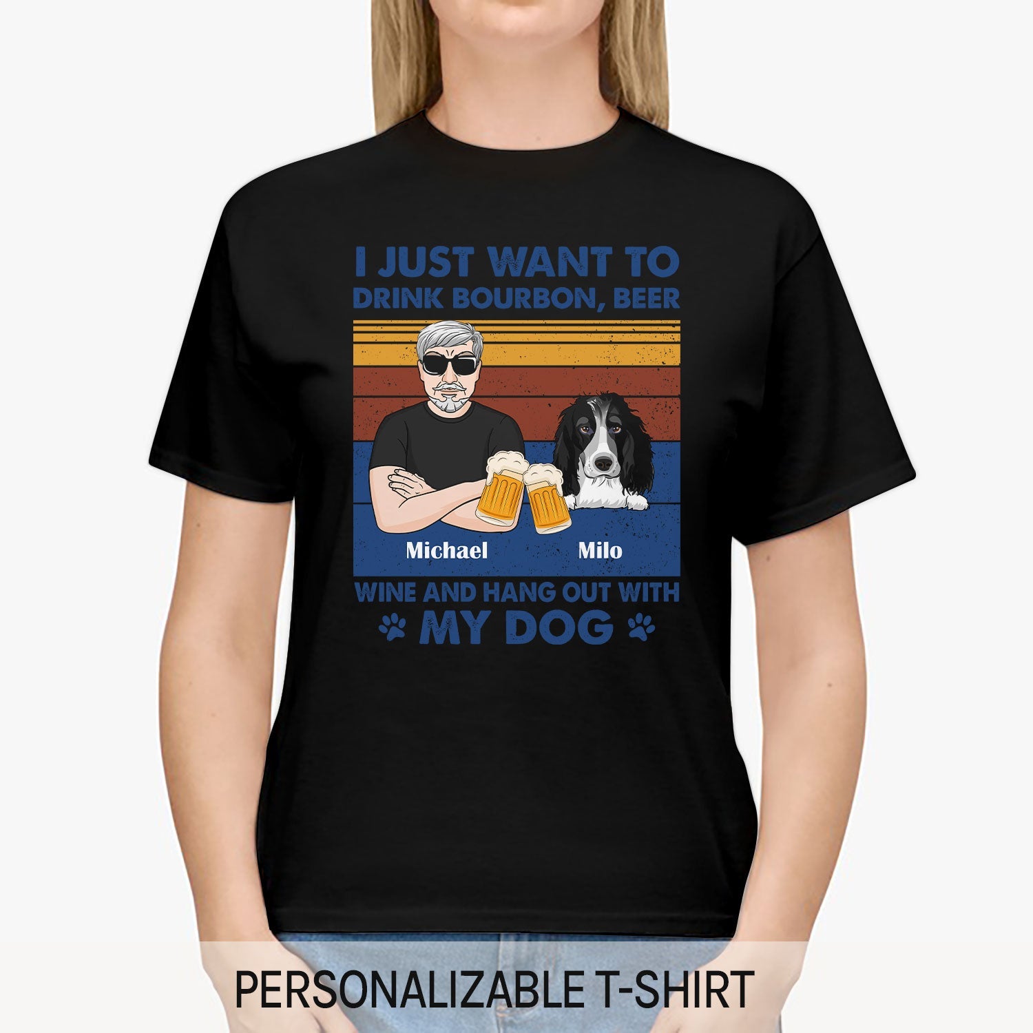 I Like Beer, My Dog And Maybe 3 People - Personalized Birthday or Christmas gift for Dog Lovers - Custom Tshirt - MyMindfulGifts