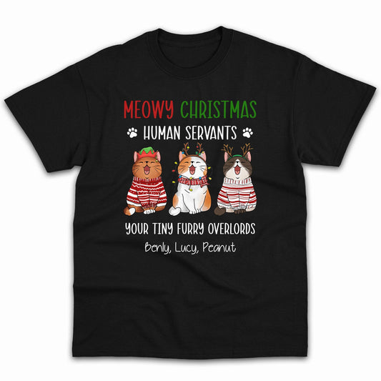 Meowy Christmas - Personalized Christmas gift for Cat Lovers - Custom Tshirt - MyMindfulGifts
