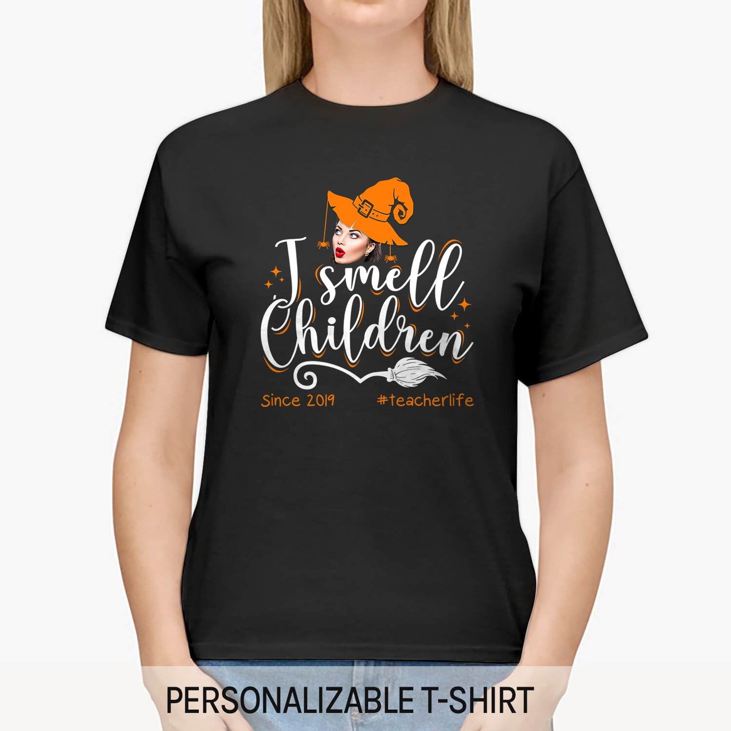 I Smell Children - Personalized Halloween gift for Teacher - Custom Tshirt - MyMindfulGifts