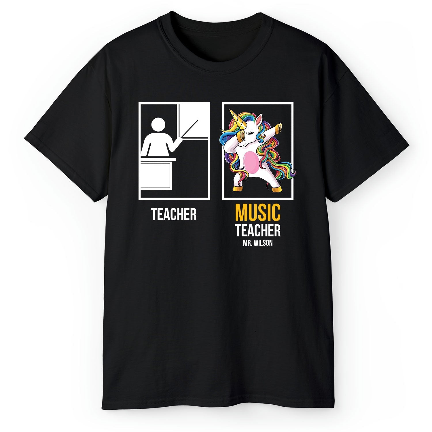 Teacher vs Music Teacher - Personalized Teacher's Day, Birthday or Christmas gift For Music Teacher - Custom Tshirt - MyMindfulGifts