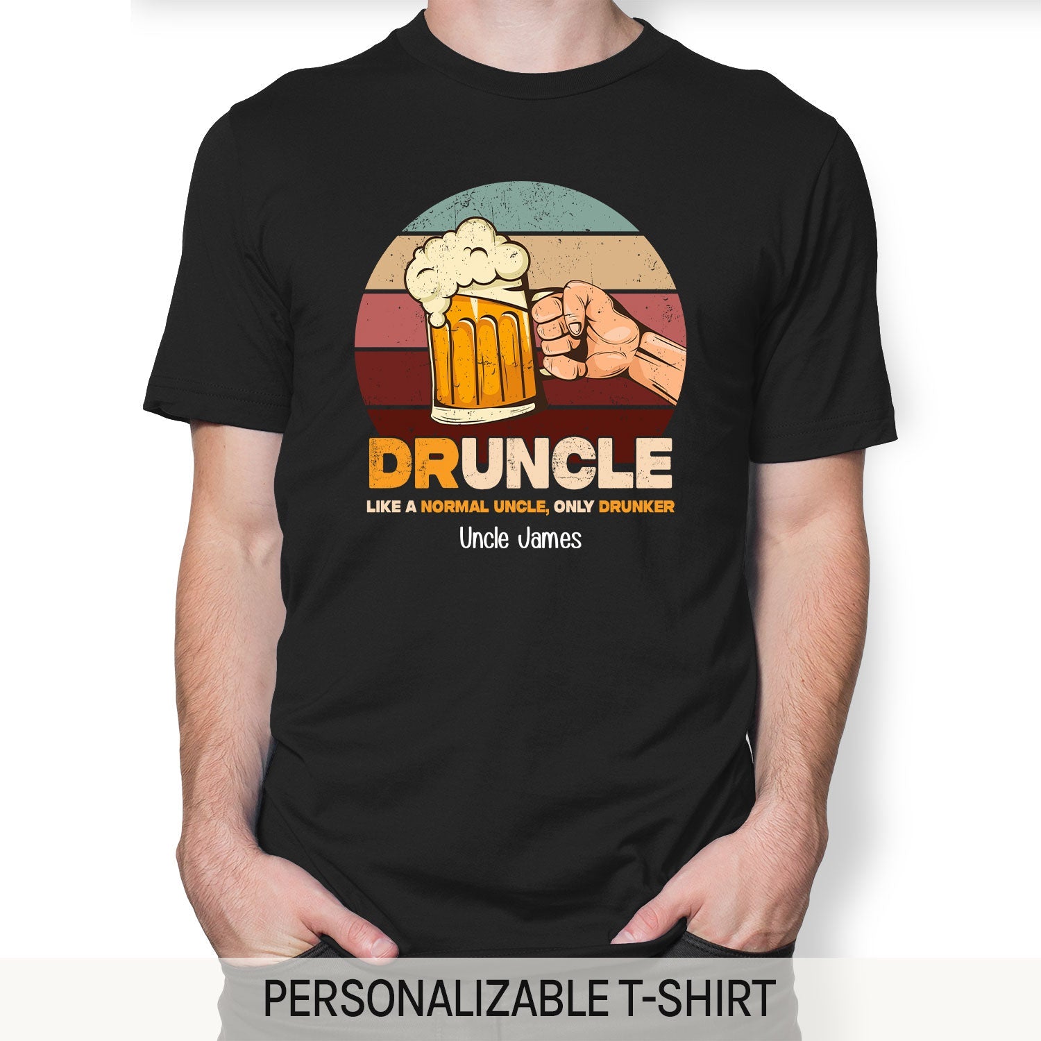 Druncle - Personalized Birthday or Christmas gift For Uncle - Custom Tshirt - MyMindfulGifts