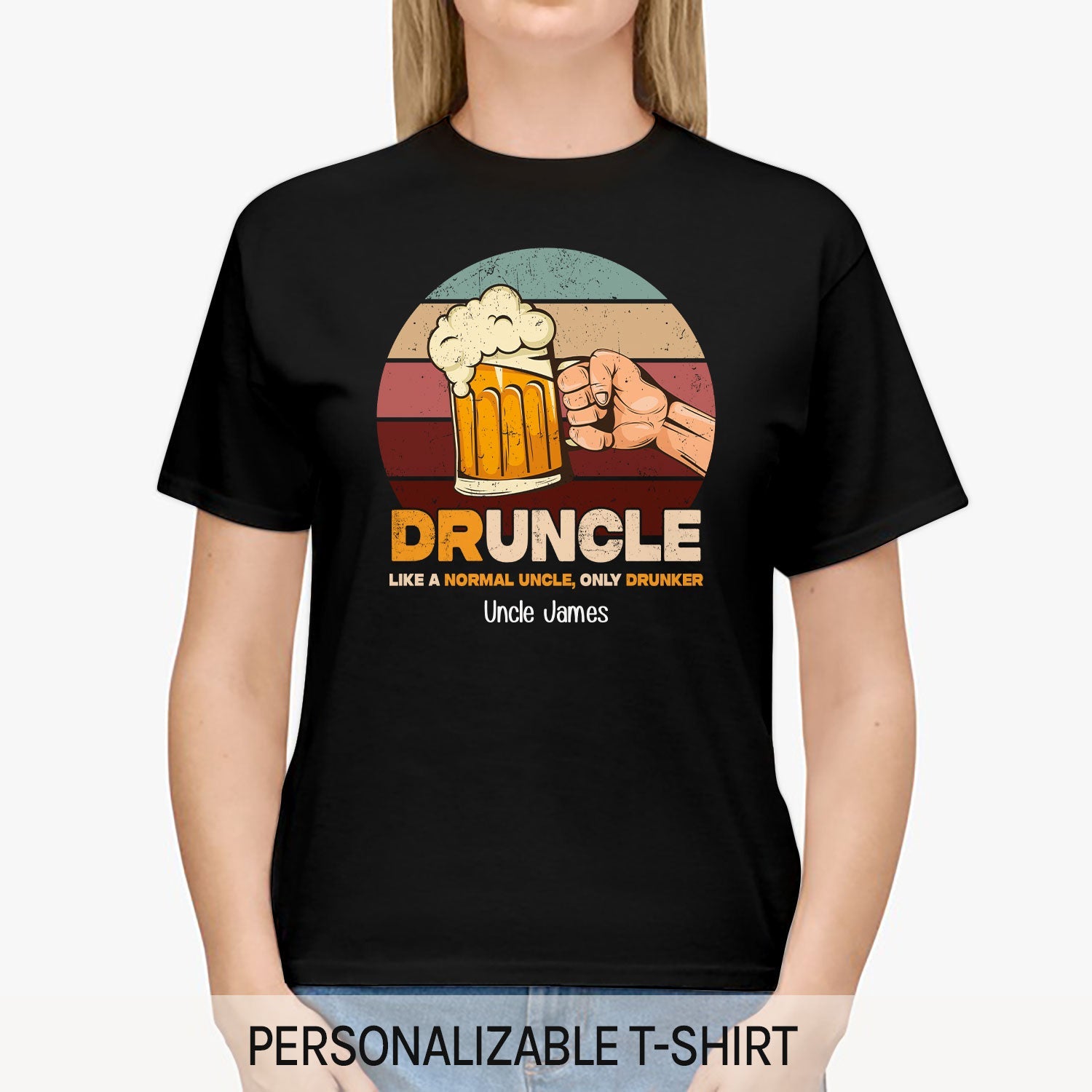 Druncle - Personalized Birthday or Christmas gift For Uncle - Custom Tshirt - MyMindfulGifts