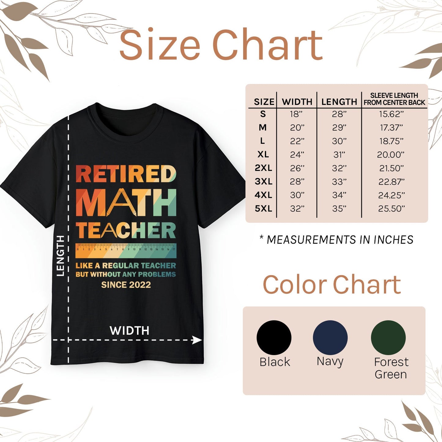 Retired Math Teacher - Personalized Teacher's Day, Birthday or Christmas gift For Math Teacher - Custom Tshirt - MyMindfulGifts